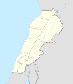 Map showing the location of Qaouzah within Lebanon