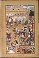 Akbar riceve i suoi figli a Fatehpur Sikri. Akbarnama, 1573