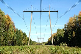 Für 500 kV ausgelegter Beton-Portalmast in Russland