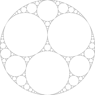 <span class="mw-page-title-main">Apollonian gasket</span> Fractal composed of tangent circles