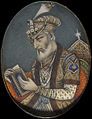 Stormogul Aurangzeb med pynta turban seint på 1600-talet.