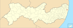 Location in the state of Pernambuco and Brazil