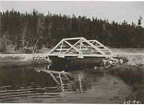 Gibbon River bridge at Norris, 1912