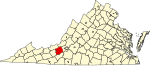 State map highlighting Montgomery County