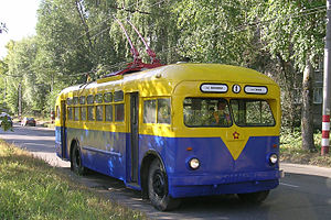 Deutsch: MTB-82 in Nischni Nowgorod English: MTB-82 in museum in Nizhni Novgorod Русский: Советский троллейбус типа МТБ-82 из музея в Нижнем Новгороде