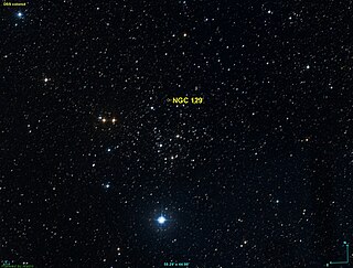 <span class="mw-page-title-main">NGC 129</span> Open cluster in the constellation Cassiopeia