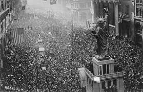 World War I armistice day celebration, November 11, 1918