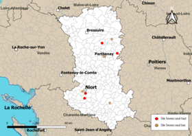 Carte des communes avec sites Seveso