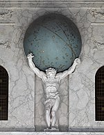 Atlas inside the Royal Palace, Amsterdam, Netherlands