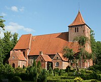 9: St. Cathrin church in Westensee, view from west Author: Agnete