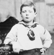 Winston Churchill som ung pojke, 7 år i Dublin, Irland.