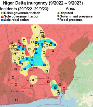 <span class="mw-page-title-main">Insurgency in Southeastern Nigeria</span> Conflict in Nigeria (2021-present)