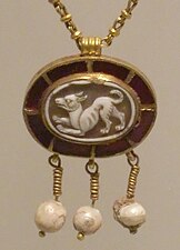 Roman cameo of dog