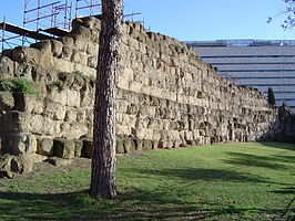 Deel van de Servische Muur bij Stazione Termini