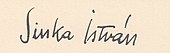 signature d'István Sinka