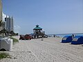 Ocean rescue point on Sunny Isles beach, Miami Beach