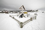 Памятный крест на месте боя жителей с. Лямца с английским десантом в 1856 г.