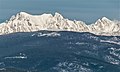 West aspect of Navajo Peak centered. Apache Peak (left), Arikaree Peak (right).