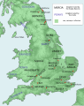 Map of England (and Scotland to the Lowland belt)