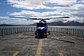 Royal Danish Navy Lynx parked at the helo-deck on a danish navy Thetis-class