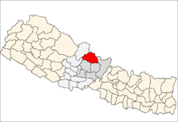 Localização de Manang no Nepal