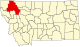 State map highlighting Flathead County