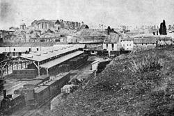 Stazione Centrale delle Ferrovie Romane in 1865