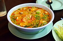 Tom yum kung, national dish of Thailand Tom yam kung maenam.jpg