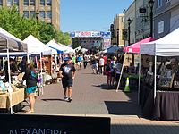 Booth venues at the annual Alex River Fete in downtown Alexandria. Alex River Fete.jpg