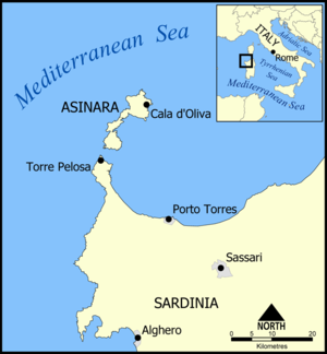 Asinara Island Asinara map.png