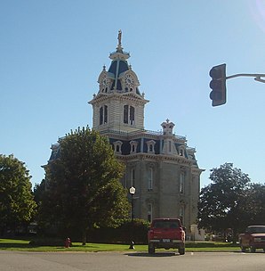 Das Davis County Courthouse in Bloomfield, gelistet im NRHP Nr. 74000779[1]