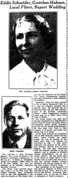 Eddie August Schneider (1911-1940) and Gretchen Hahnen (1902-1986) wedding in the Jersey Journal of Jersey City, New Jersey on June 25, 1934.png