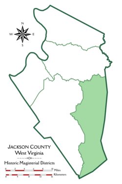 Location of Washington District in Jackson County