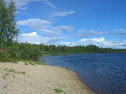 Könkämäälven vid Järämä i Finland.