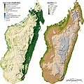 Image 38Land coverage (left) and topographical (right) maps of Madagascar (from Madagascar)