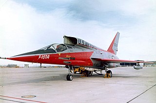 <span class="mw-page-title-main">North American F-107</span> 1956 prototype fighter aircraft