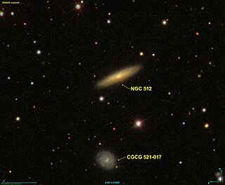 NGC 512 Spiral galaxy in the constellation Andromeda