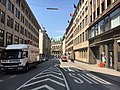 Building at Rathausstrasse 7 in Hamburg (right, with flags above), the bank's head office from the early 1960s[14]