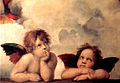 Madonna Sistina, detalhe Putti (querubines)