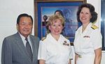 Senator Daniel Inouye, CAPT Nancy J. Lescavage and RDML Kathleen L. Martin