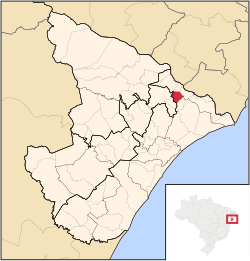 Localização de Cedro de São João em Sergipe