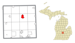 Location within Clinton County