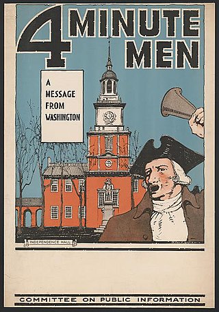 <span class="mw-page-title-main">Four Minute Men</span> Volunteer orators for the U.S. government (1917-18)