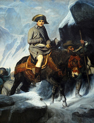 Bonaparte franchissant les Alpes, Delaroche, 1848-1850.