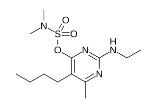 <span class="mw-page-title-main">Bupirimate</span> Chemical compound