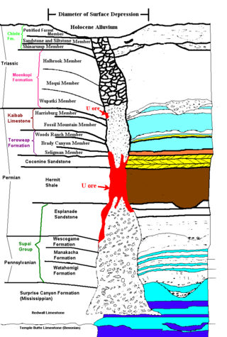 <span class="mw-page-title-main">Arizona breccia pipe uranium mineralization</span>