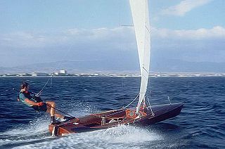 Dinghy sailing Sailing of small boats, usually for sport