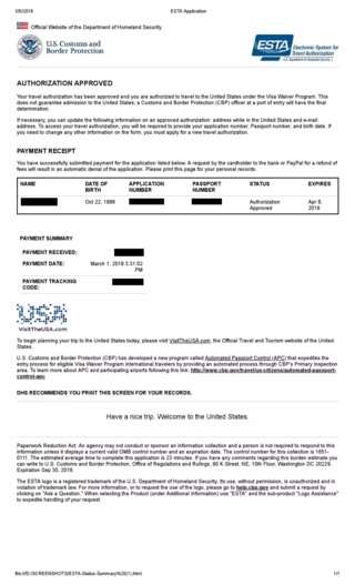 <span class="mw-page-title-main">Electronic System for Travel Authorization</span> Automated system for United States travel eligibility