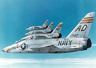 <span class="mw-page-title-main">Grumman F-11 Tiger</span> US Navy carrier-based fighter aircraft in service 1956–1969