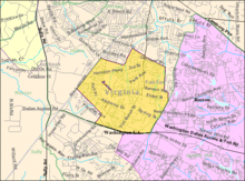 Boundaries of Herndon as of 2000 (U.S. Census Bureau) Herndon Virginia CDP.png